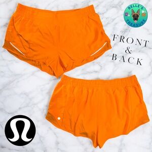 Lululemon Hotty Hot Shorts 2.5" Women's 16 Orange Athletic Running Gym Workout